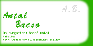 antal bacso business card